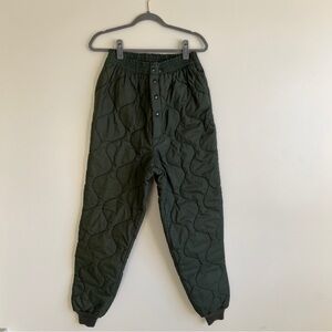 Vintage USAF Flyer’s Green Quilted Liner Pants